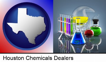 colorful chemicals in Houston, TX